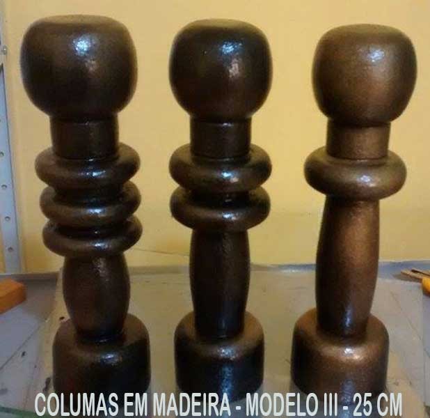 COLUNETAS EM MADEIRA MODELO III - 25 CM