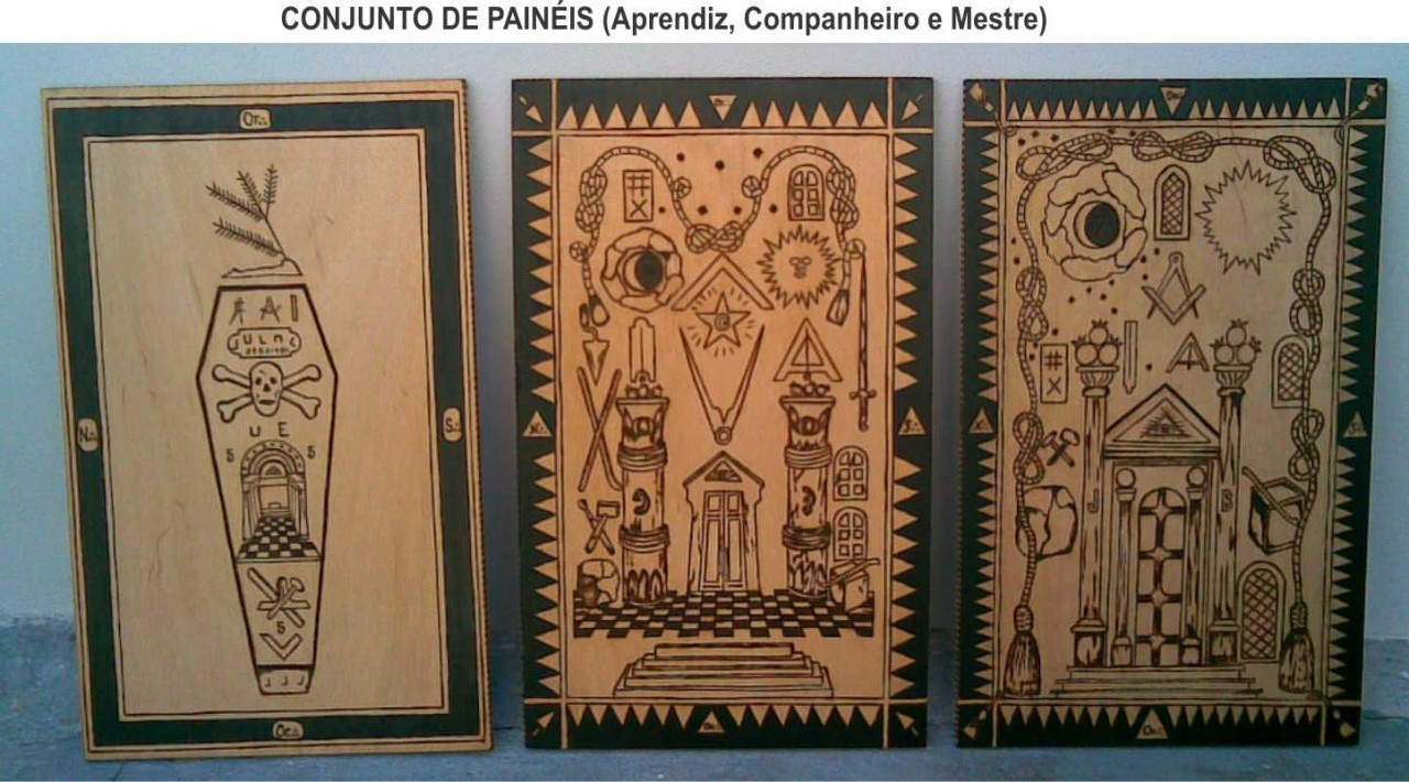 Painéis dos Graus I,II e III em madeira