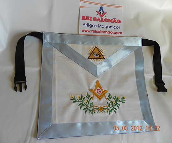 Avental de Mestre Adonhiramita Bordado