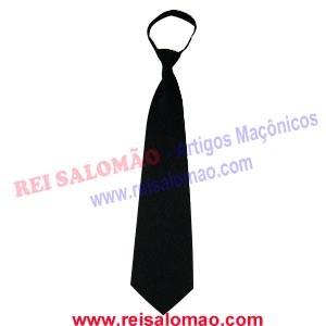 Gravata Preta com Bordado em preto e com nó