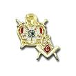 Pin Demolay com Esquadro e Compasso