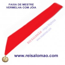 Faixa de Mestre Maçom Vermelha com Jóia