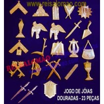 Jogo de Jóias de Cargo Douradas-J1