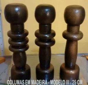 COLUNETAS EM MADEIRA MODELO III - 25 CM