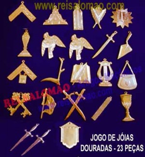 Jogo de Jóias de Cargo Douradas-J1